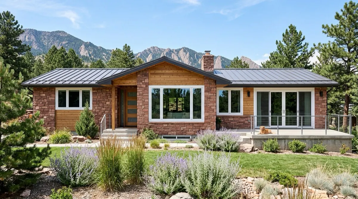 Beautiful new replacement windows on a Colorado Springs ranch-style home